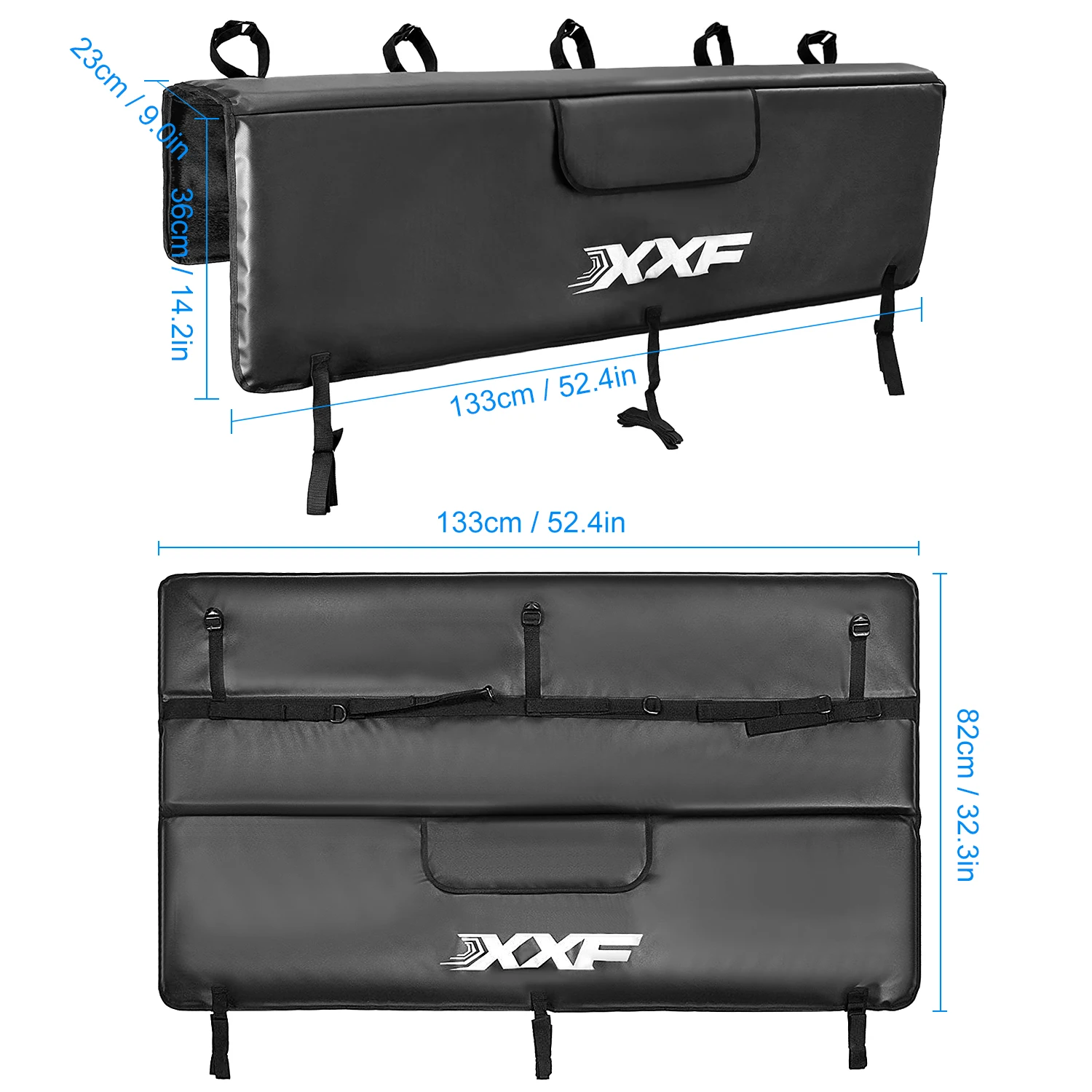 Achterklep Cover Pad Mountainbike Pick-up Pad met 5 Fietsframe Bevestigingsriemen voor Vrachtwagen achterklep fietskussen achterklep pad