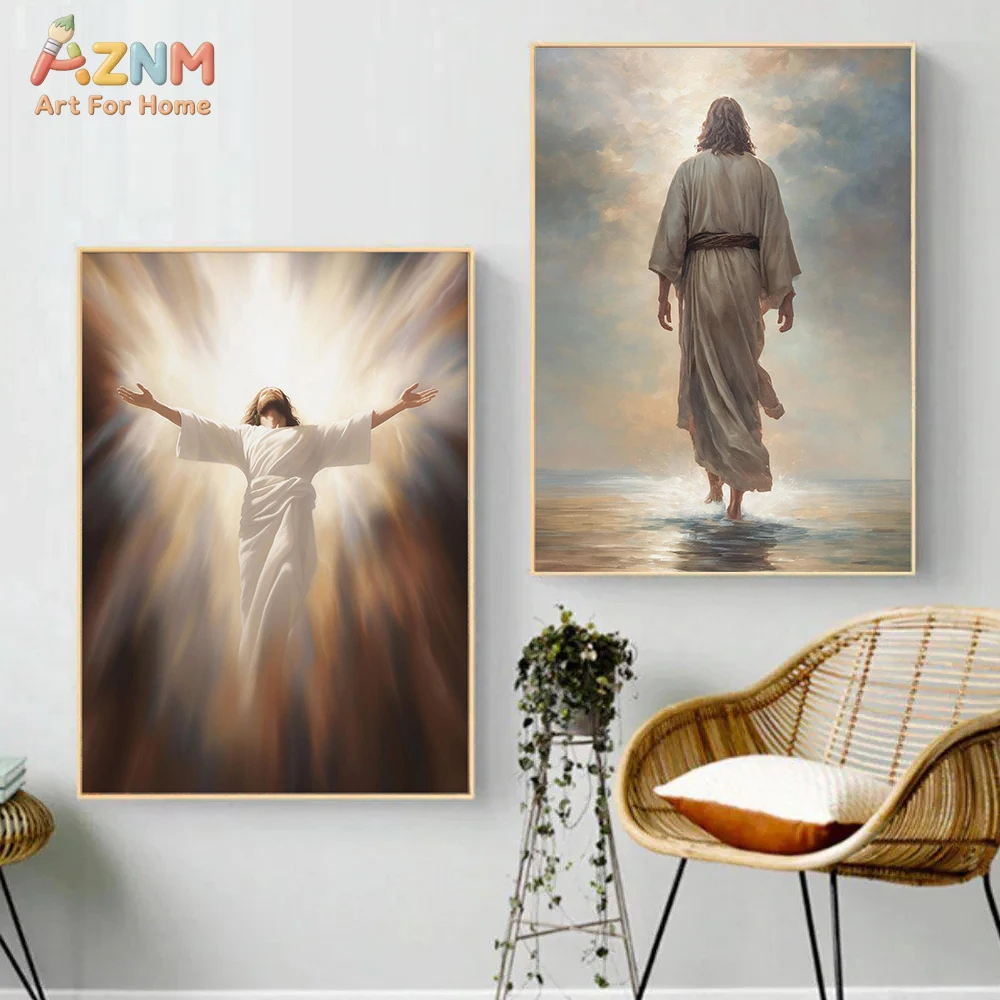 AZNM - Arte de pared en lienzo - Home Decor Jesus reseña y precio