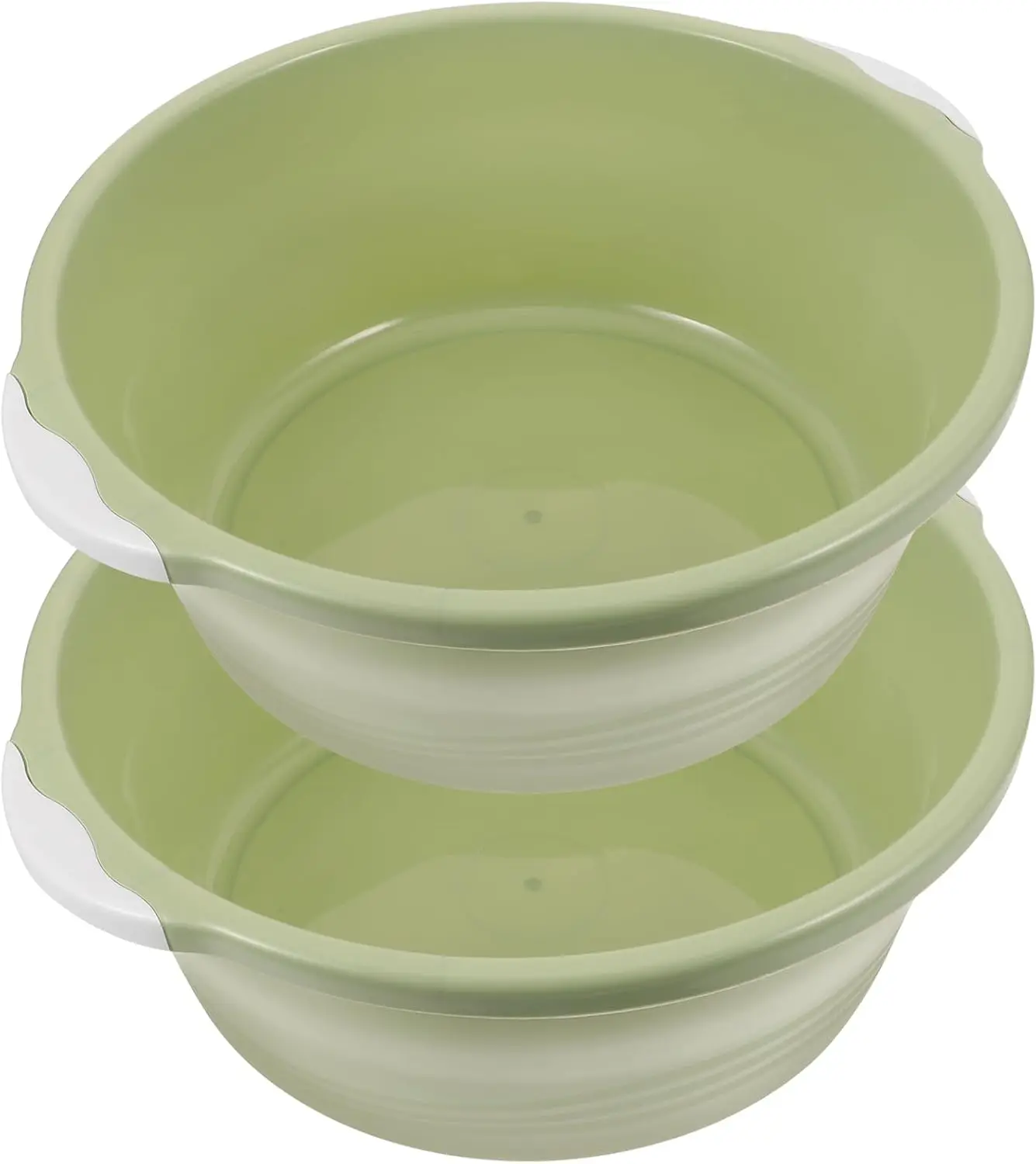 

Large Plastic Washbasin 13.5 Inch Round Basin for Face Washing and Foot Soaking Household Bathroom Use