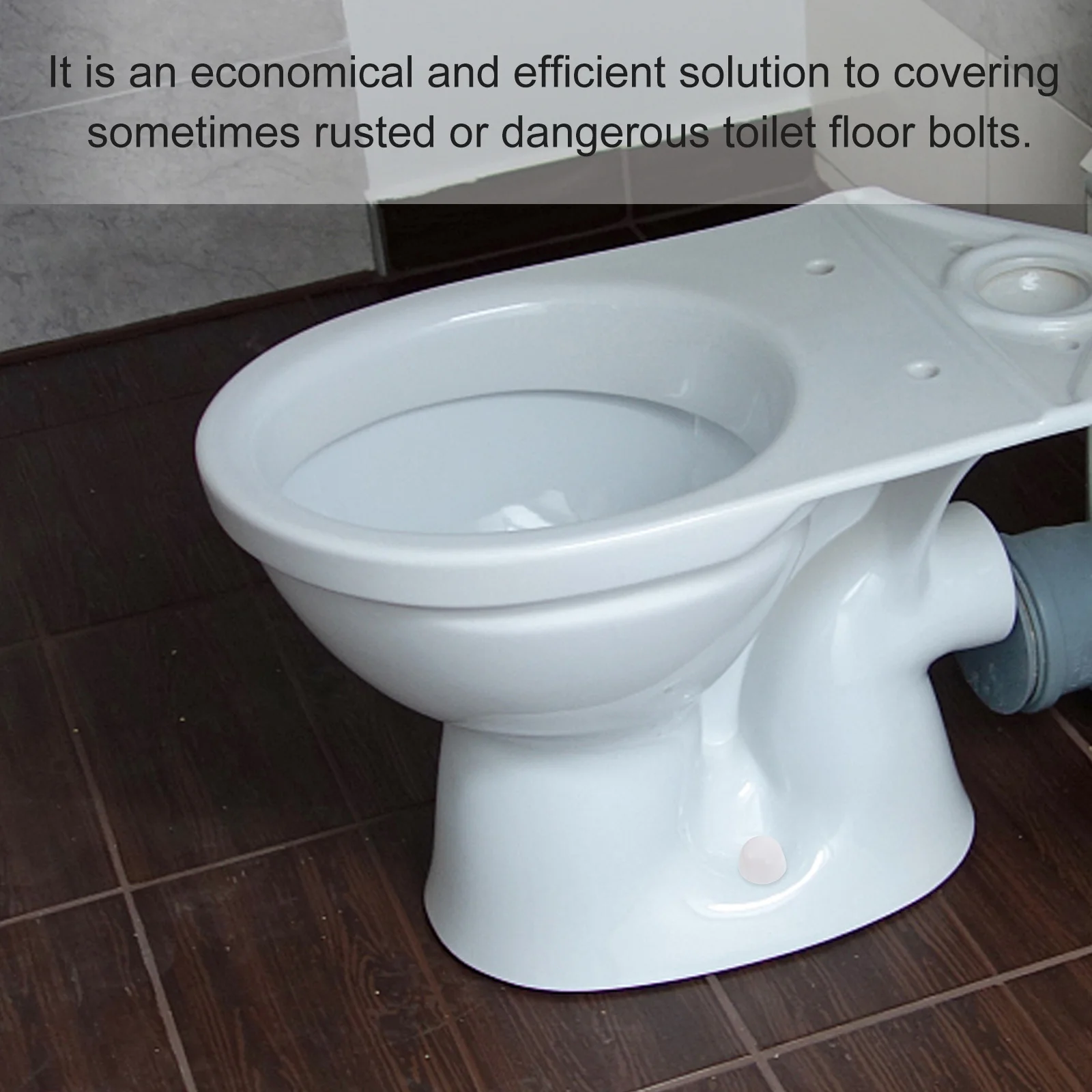 4 أزواج من أغطية مسامير المرحاض العالمية أغطية بلاستيكية مزخرفة لملحقات تركيب كلوسيستول سهلة الاستبدال من البلاستيك #4