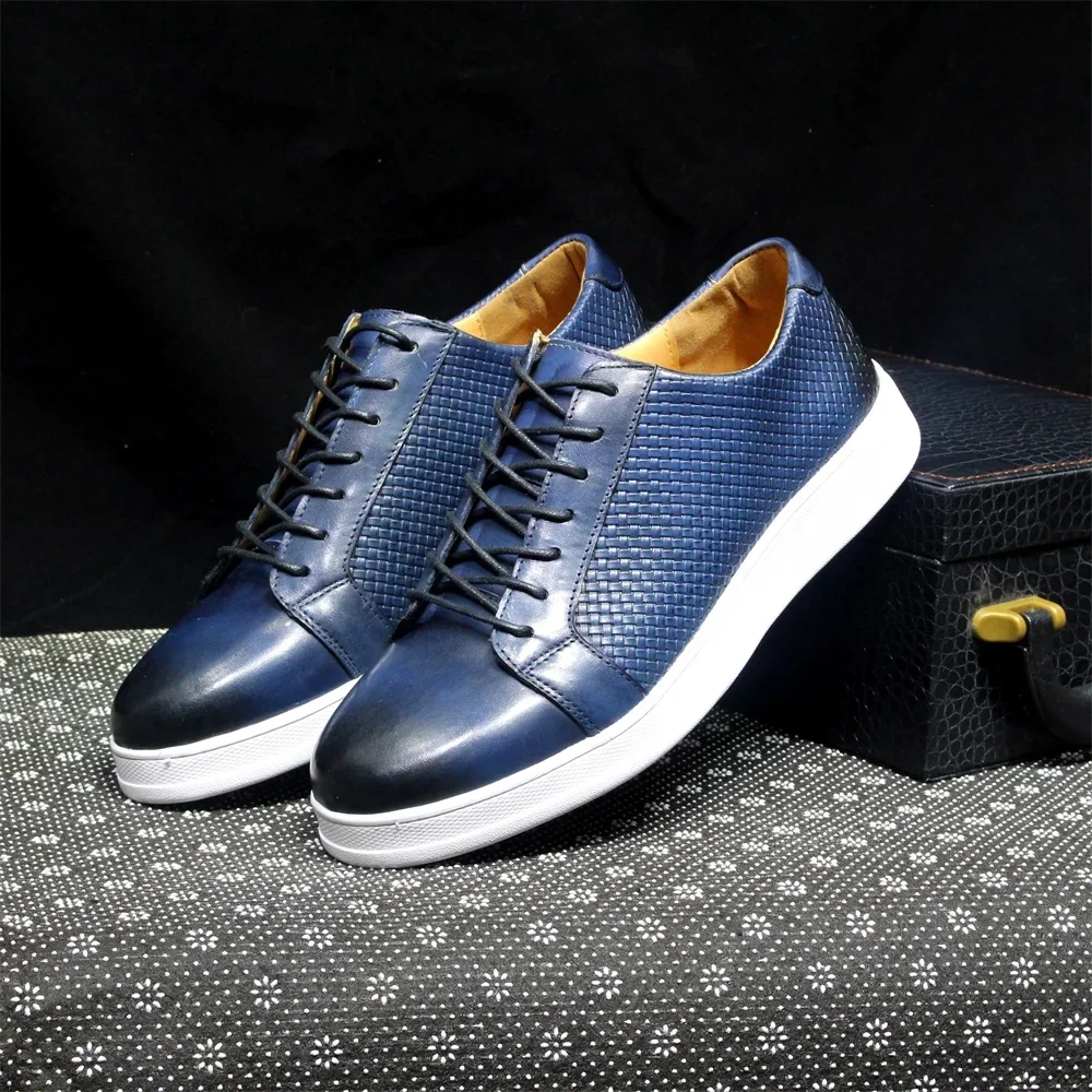 Derby classique pour hommes chaussures décontractées vache en cuir véritable à lacets confortable conduite baskets plat Style Original pour hommes