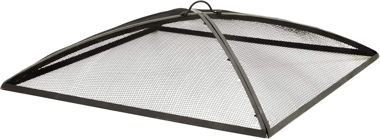 

Sunnydaze Square Fire Pit Spark Screen - Outdoor Fire Pit Screen with Handle - Heavy-Duty Steel Metal Mesh - 36" Square