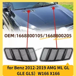 for 2012-2019 Mercedes Benz W166 X166 ML GL GLE GLS GL350 GL450 Engine Hood Scoop Air Vent Grille Cover 1668800205 1668800105 LR