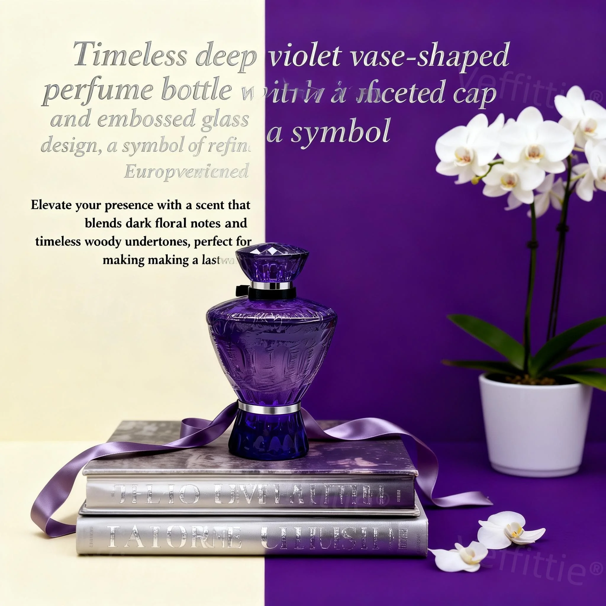 

Festive Floral-Fruity Spark Eau De Parfum, 75ml Purple Glass Vase, Holiday Celebrations, All Day Fresh, Cheerful Woody-Gourmand