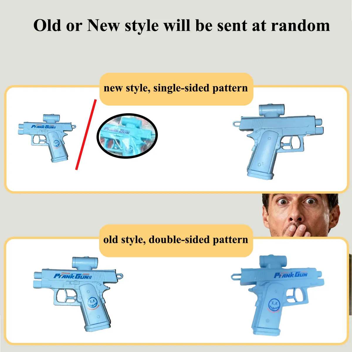 Two-Way Water Gun Prank Water Game Stress Relief Small Pistol Outdoor Indoor Adult Interaction Shoot Gift 2 Style