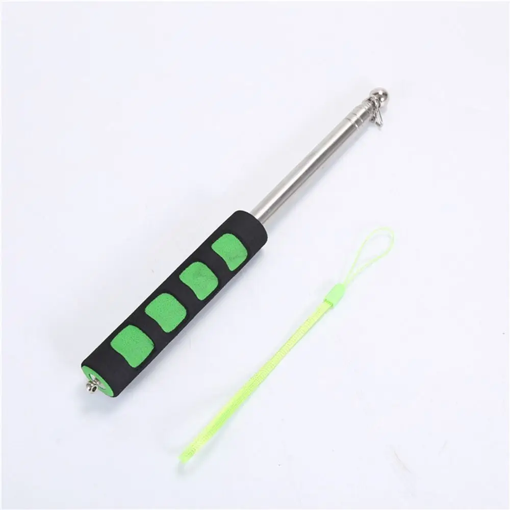 1.2M Retractable Stainless Steel Flag Pole, Tour Guide Pointer Teaching Handheld Flag Stick for Teachers, Random Color Shipment