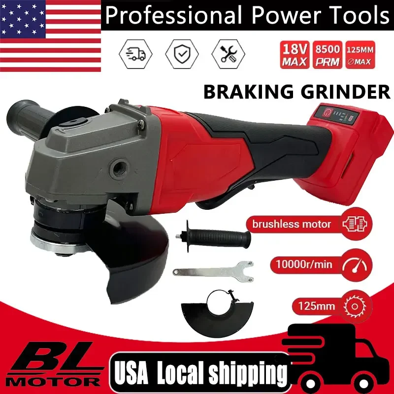 

Для Milwaukee 125 мм бесщеточная угловая шлифовальная машина для полировки и резки без блокировки лопастного переключателя электрические аккумуляторные электроинструменты