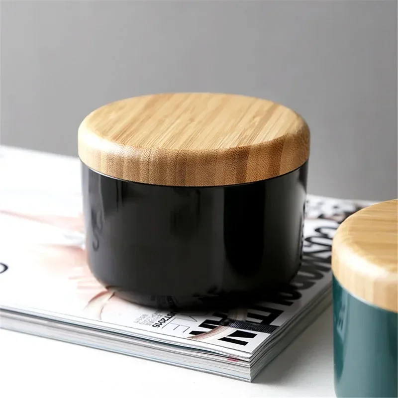 Stainless Steel Ashtray with Bamboo Lid - Anti-Fly Ash Design + Smoke Accelerator Home Smoking Tool