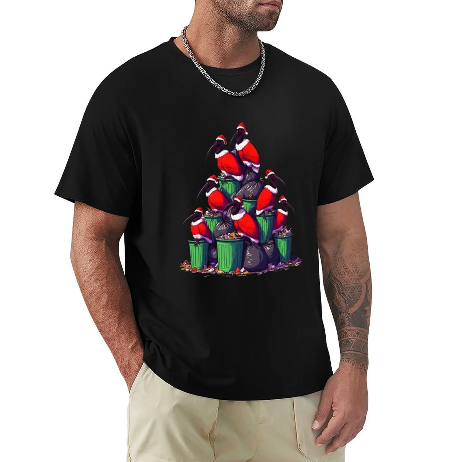 

Xmas Bin Chicken футболка Louboutins мешковатые рубашки футболки большого размера мужские забавные подарки мужские футболки повседневные стильные