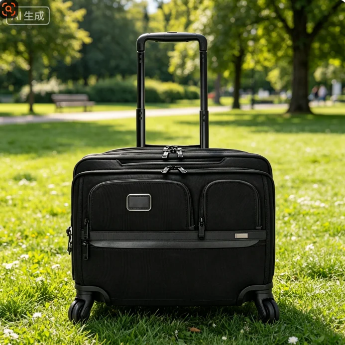 

2603627 Men's Alpha 3 Style Ballistic Nylon Travel Luggage, 4-Wheel Spinner Carry-On Suitcase for Business