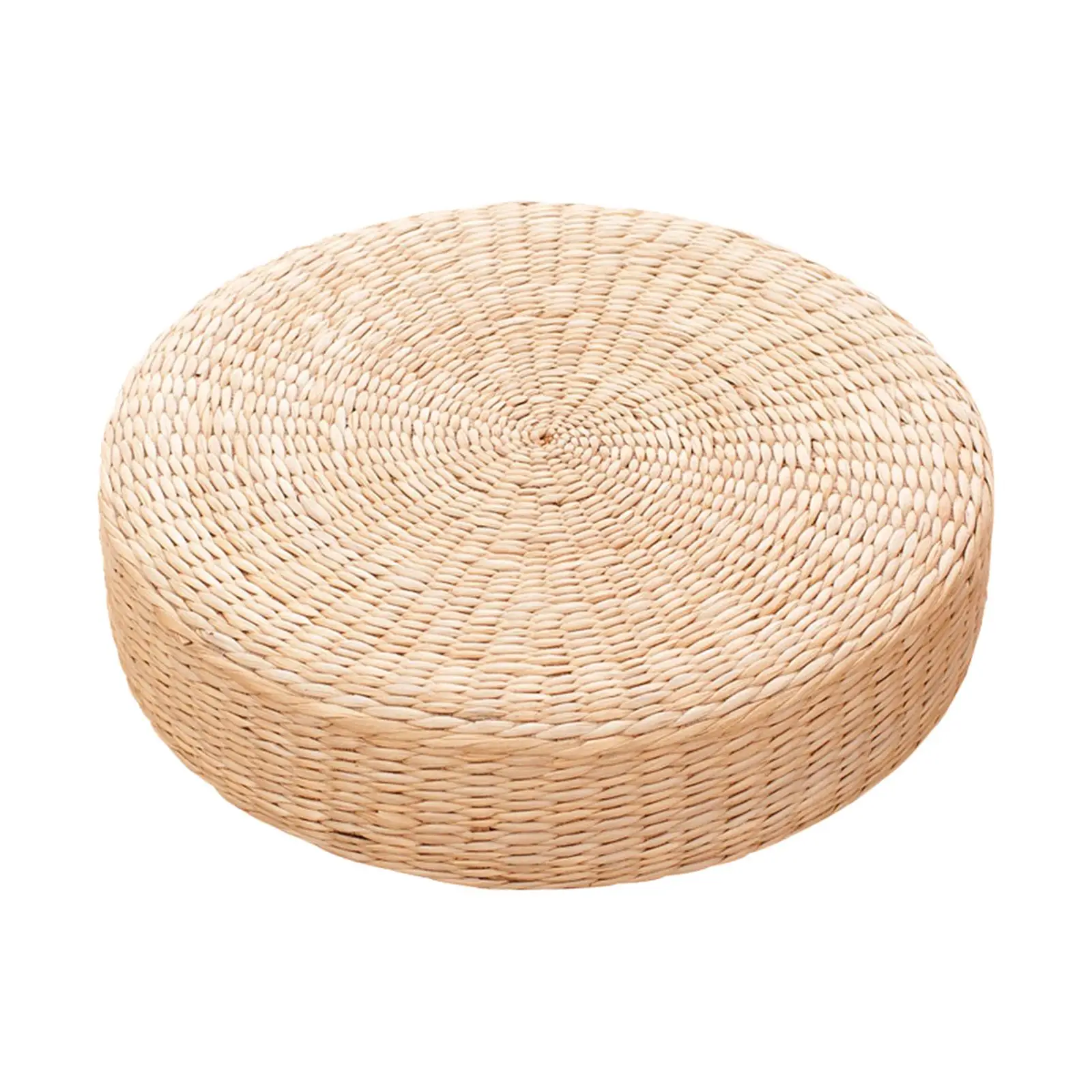 Handmade Window Seat Cushion Round Straw Pouf Mat Floor Cushion for Living Room Sofa Zen Tea Ceremony
