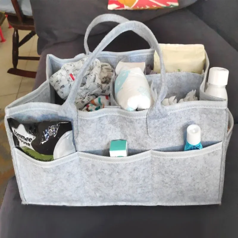 Organizer Portable Holder Bag Baby Diaper Caddy for Changing Table and Car Nursery Essentials Storage Bins 38*23*18cm