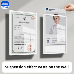 A4 21*29.7cm acrylic of Clear Wall Mount Document Photo Frames Advertising Poster Paper Holder Board