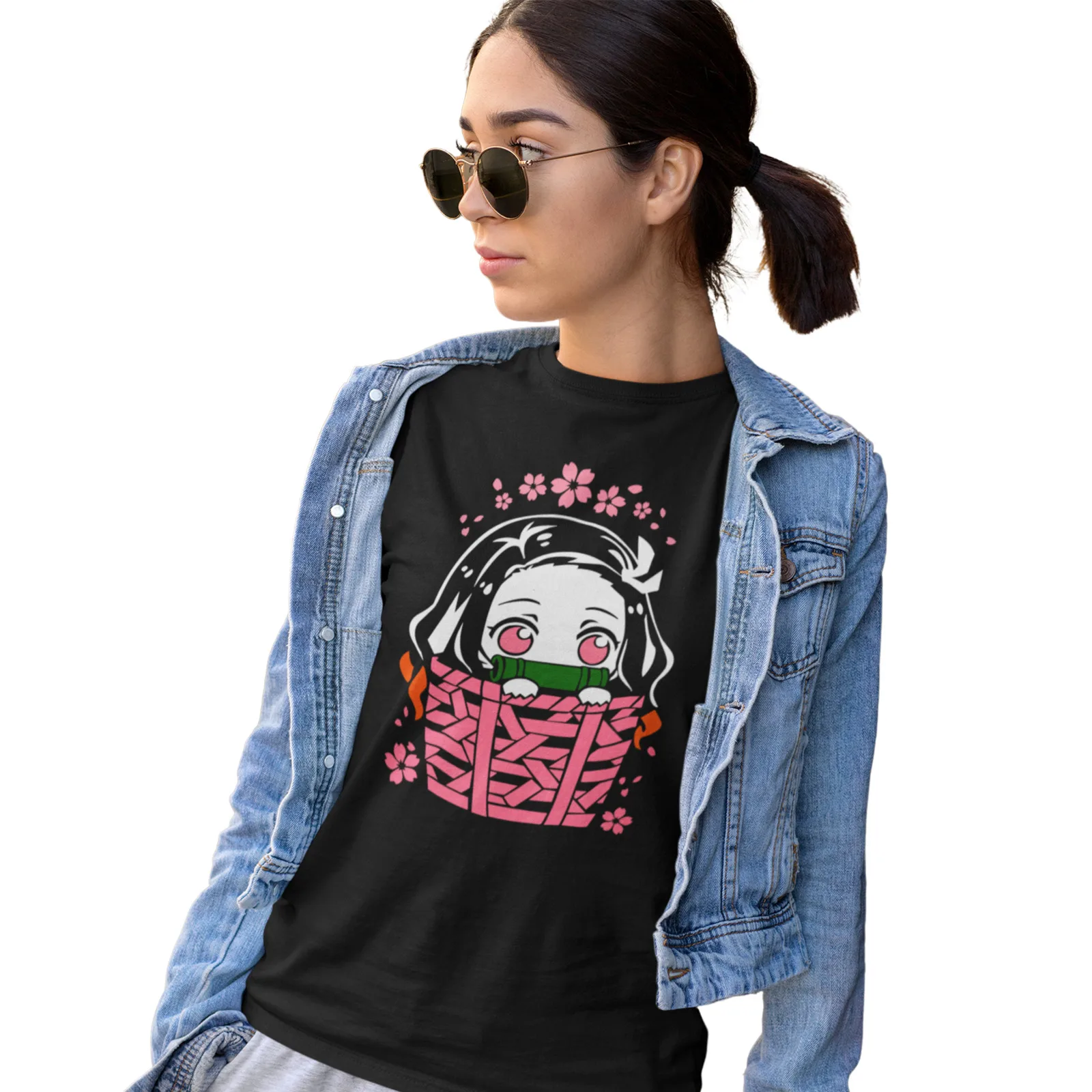 Nezuko Kamado - Kimetsu no Yaiba new top anime manga black T-Shirt size S to 5XL