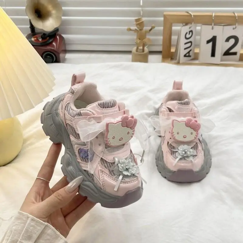 حار سانريو مرحبا كيتي أحذية رياضية للأطفال Kawaii أنيمي طالب عادية عدم الانزلاق مقاوم للماء ، مقاومة للاهتراء الراحة الخريف أبي الأحذية #4