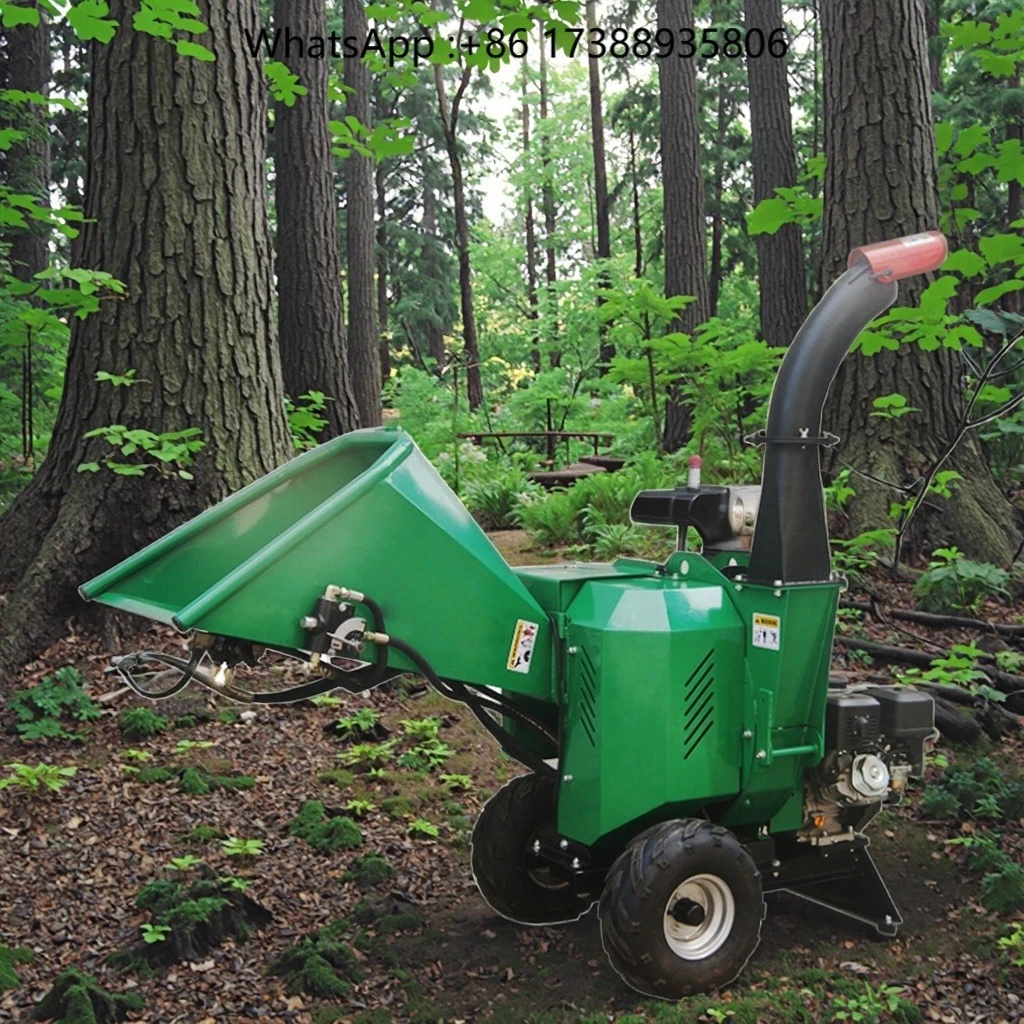 strong 15 Forestry Wood Chipper Machine Small Garden Tree Cutting Equipment with Core Motor Model HY15SF-GS