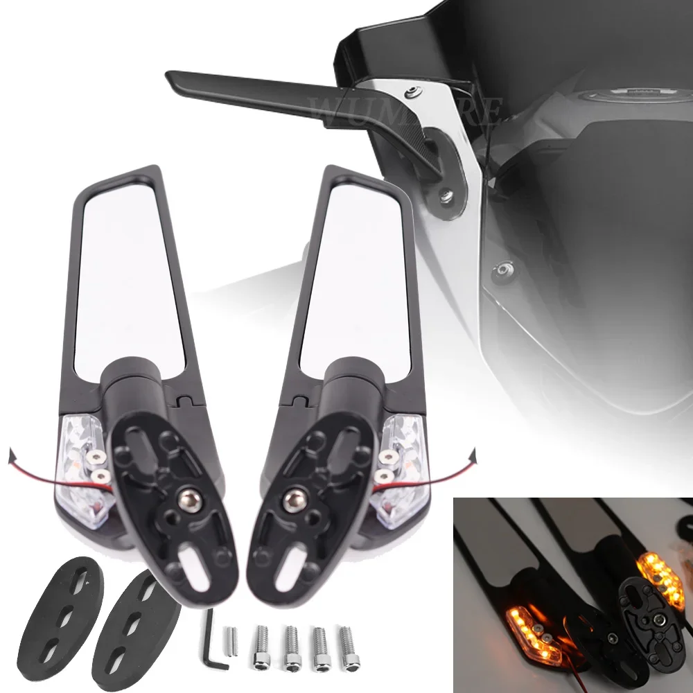

Pop For Suzuki GSXR 600 750 1000 GSX1300R GSX650F GSX-R Motorcycle Mirrors Modified Wind Wing Adjustable Rotating Rearview Mirro