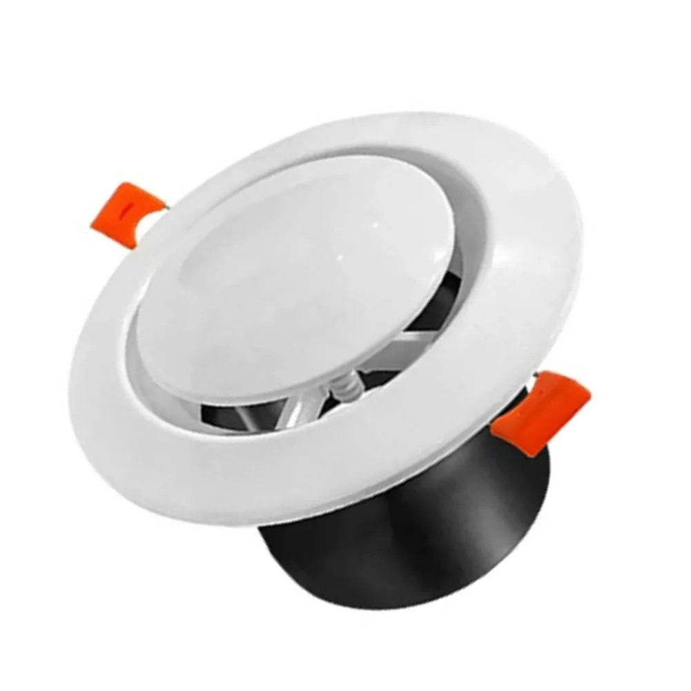 Angled Blade Round Cornice Vent Cover for Moisture Protection For Bathroom Dryer Attic Ceiling Wall Ventilation