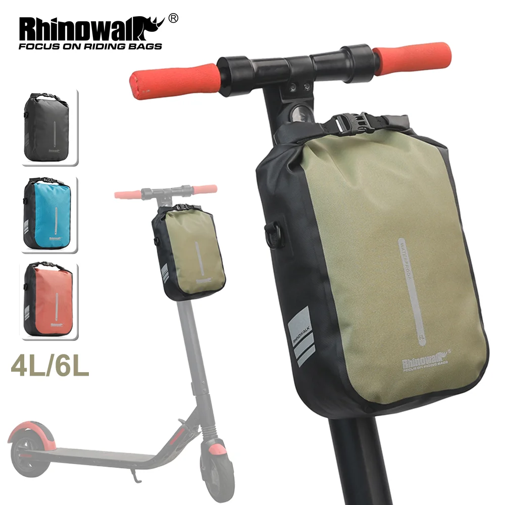 Rhinowalk 4L 6L Electric Scooter Bag Quick Release 100% Waterproof Electric Bike Front Fork Bag Sport Scooter Bag For Xiaomi