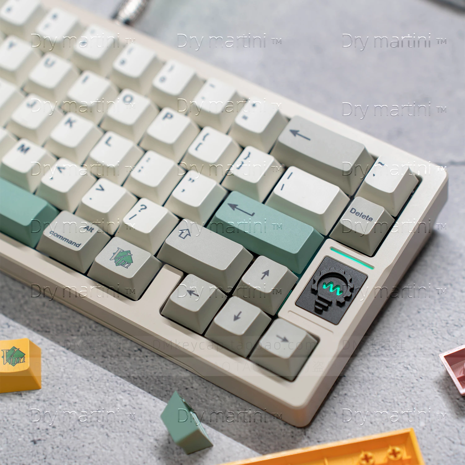 ملحق Retro Keycap Mac الأصلي مادة PBT عالية التسامي 61 68 75 84 87 98 إلخ