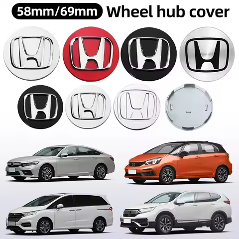 4Pcs/set 69mm 58mm Car Wheel Center Cap Logo Hub Cover wheel cover Badge Emblem for Honda Accord Civic Type-R CRV HRV FIT Jazz