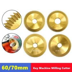 1pcs Key machine saw blade 60/70mm 60/80/100T double-sided HSS key milling cutter multi-function key copying machine cutter