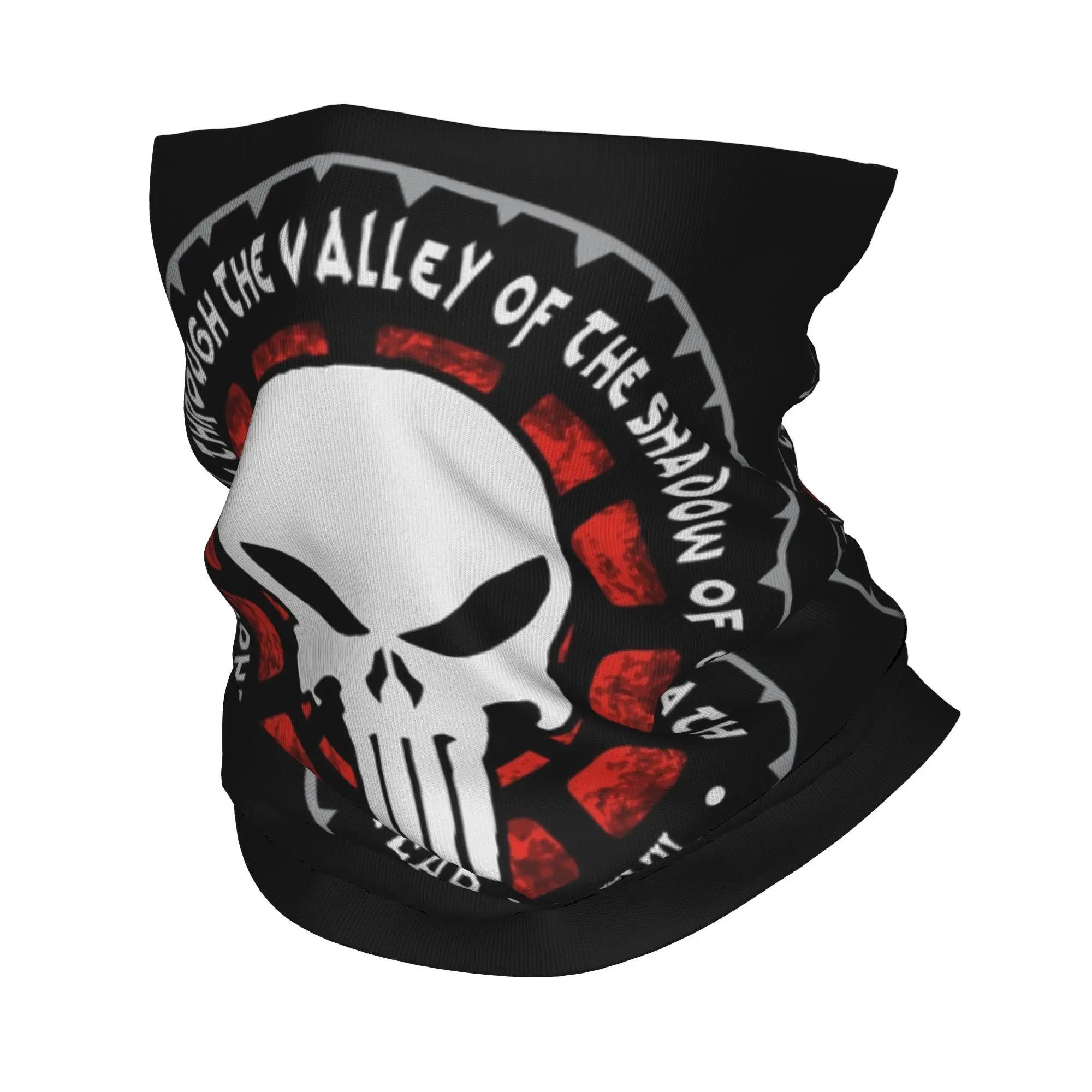 Punishers Skull  Bandana Neck Cover Ride Through The Valley Of The Shadow Of Death  Magic Scarf Multifunctional Face Mask Sports