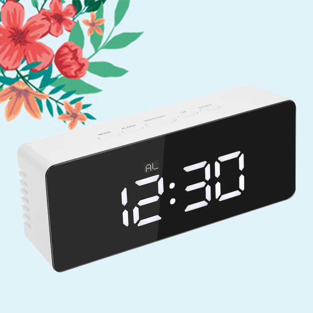 

Mirror Alarm Led Display Digital Clock Usb Powered Multi-Function Wake Light Snooze Sleep Mode Large Screen Material