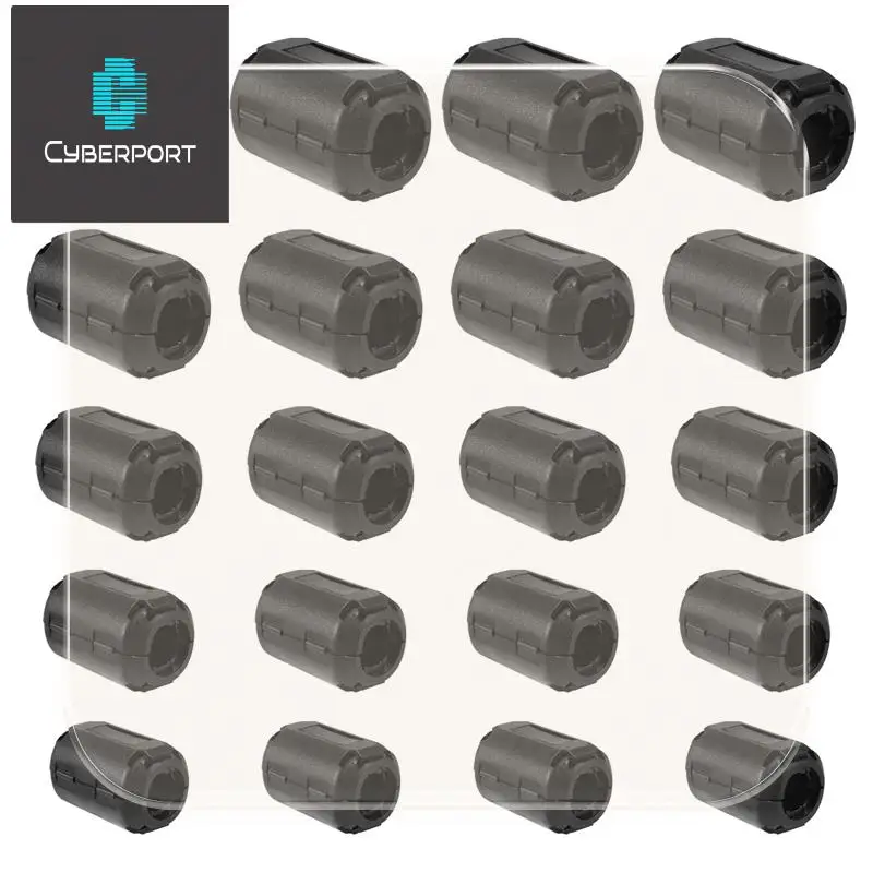 24-Hour Delivery 20 Pieces Clip-On Ferrite Ring Core RFI EMI Noise Suppressor Cable Clip For 3Mm/ 5Mm/ 7Mm/ 9Mm/ 13Mm Diameter C