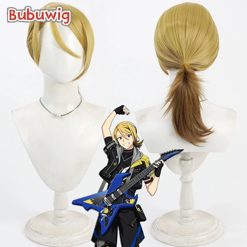 

Bubuwig Synthetic Hair Leonard·Wright·Jr Cosplay Wigs HELIOS Rising Heroes 45cm Long Blonde Mixed Brown Men Wig Heat Resistant