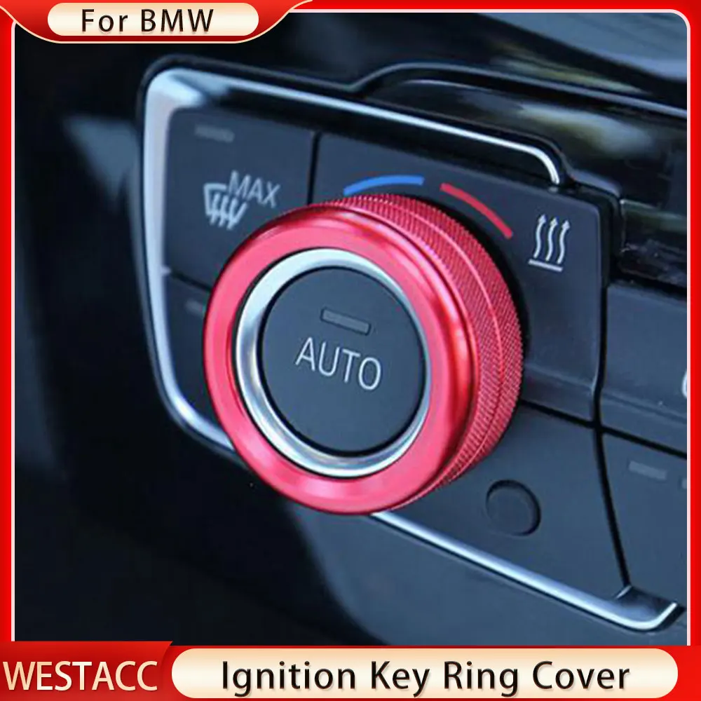 3Pcs Air Conditioning Knob Audio Volume Control Button Ring Cover for BMW 1 2 3 3GT 4 Series X1 Decoration Sticker Accessories image 3