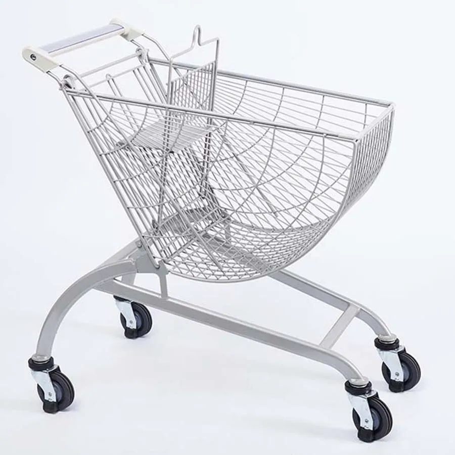 El mejor carrito de supermercado de tienda de 4 ruedas, carrito de compras europeo, carrito de alambre