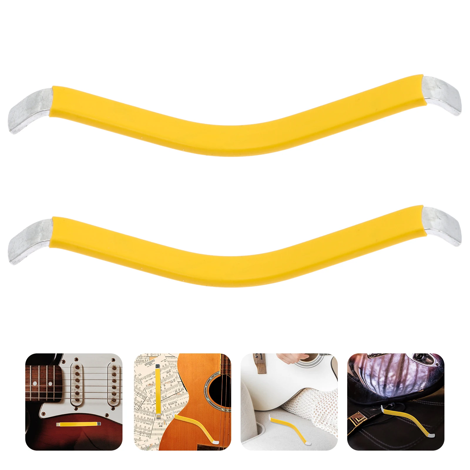 

2pcs Guitar String Spreader Fretboard Cleaning Tool Luthier Instrument Supplies Bass Ukulele Accessory Silver Durable