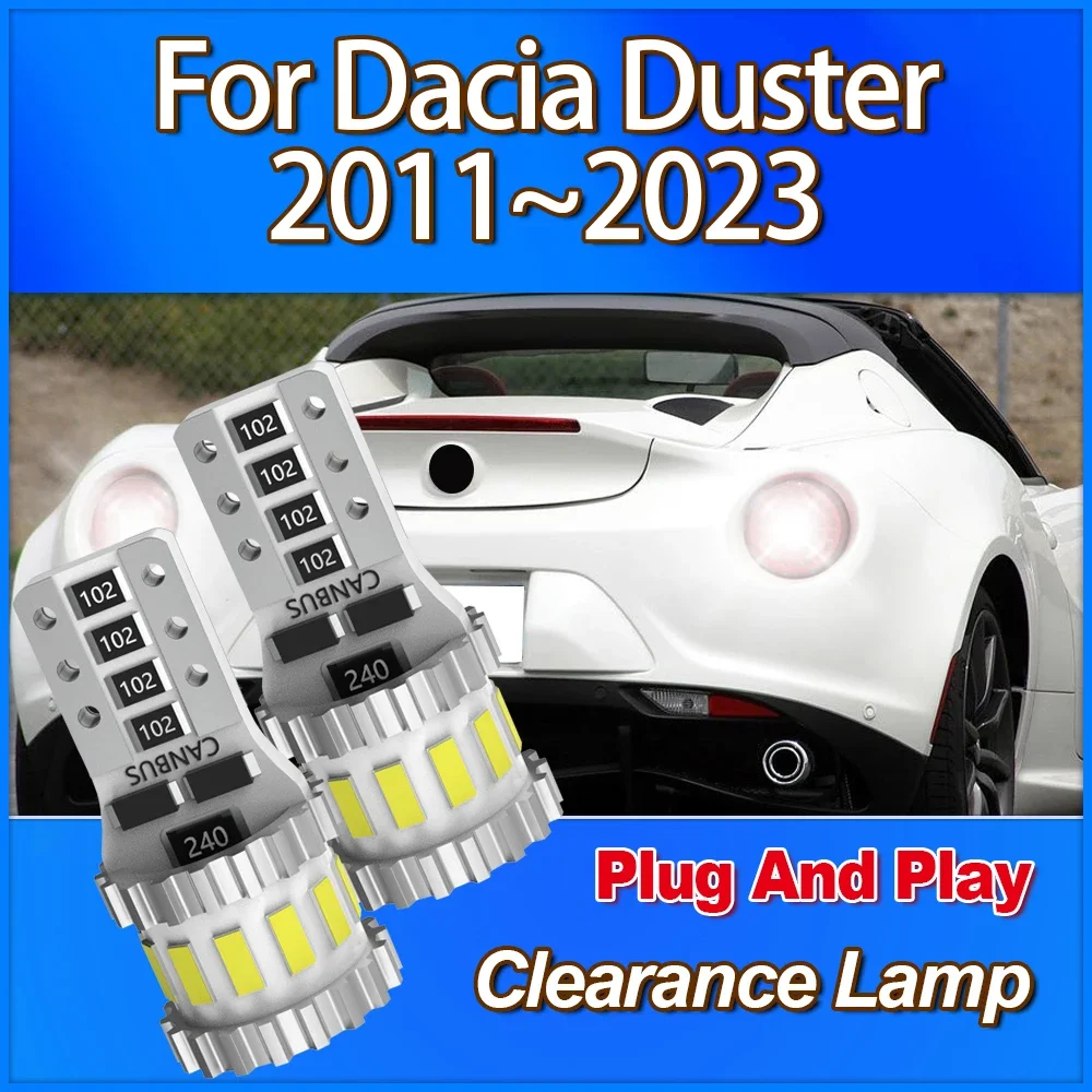 

T10 W5W LED Bulb Super Bright Clearance Lamp 6000K Plug And Play 3400LM For Dacia Duster 2011 2012 2013 2014 2015 2016 2017-2023