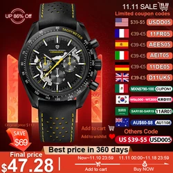 PAGANI DESIGN 2024 New Moon back Men's Watches Luxury VK63 Quartz Watch Men Sports Chronograp AR Sapphire glass Wrist watch Men