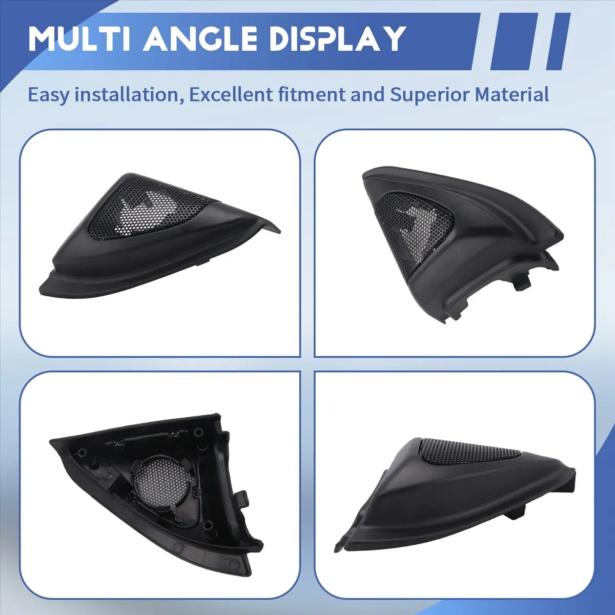 #06E (Black)Car Door Panel Audio Horn Cover Tweeter Triangular Speaker Cover Trim,Automotive Parts & Accessories