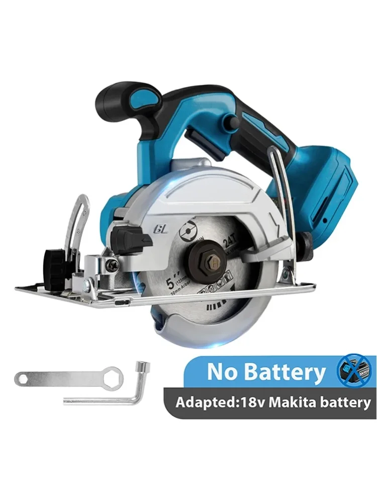 Bürstenlose Elektrische Kreissägen 5 Zoll Kabelloses Schneidwerkzeug Handgeführte Holzbearbeitungswerkzeuge für Makita 18V Akku