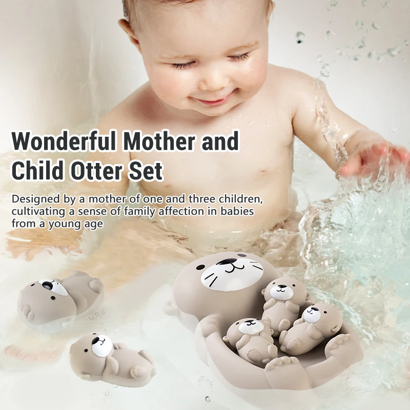 ของเล่นตุ๊กตาตัวนากสำหรับเด็ก 4 ชิ้น ของเล่นลอยน้ำสำหรับเล่นในสระน้ำ ของเล่นเสริมพัฒนาการเด็ก ของเล่นตุ๊กตาตัวนากลอยน้ำสำหรับอาบน้ำเด็ก ของขวัญ