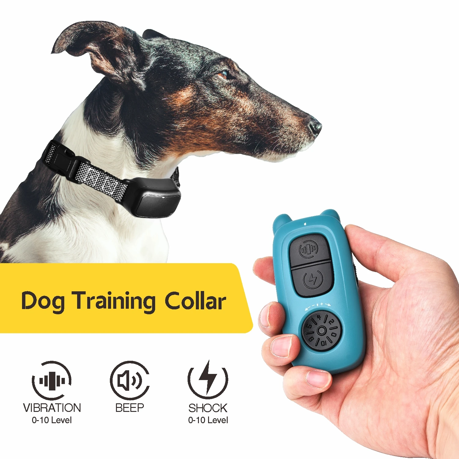 

400M Automatic Anti-Bark Collar Pet Remote Control Training Dog Collar Waterproof Shock Vibration Beep Rechargeable for Pet Dog