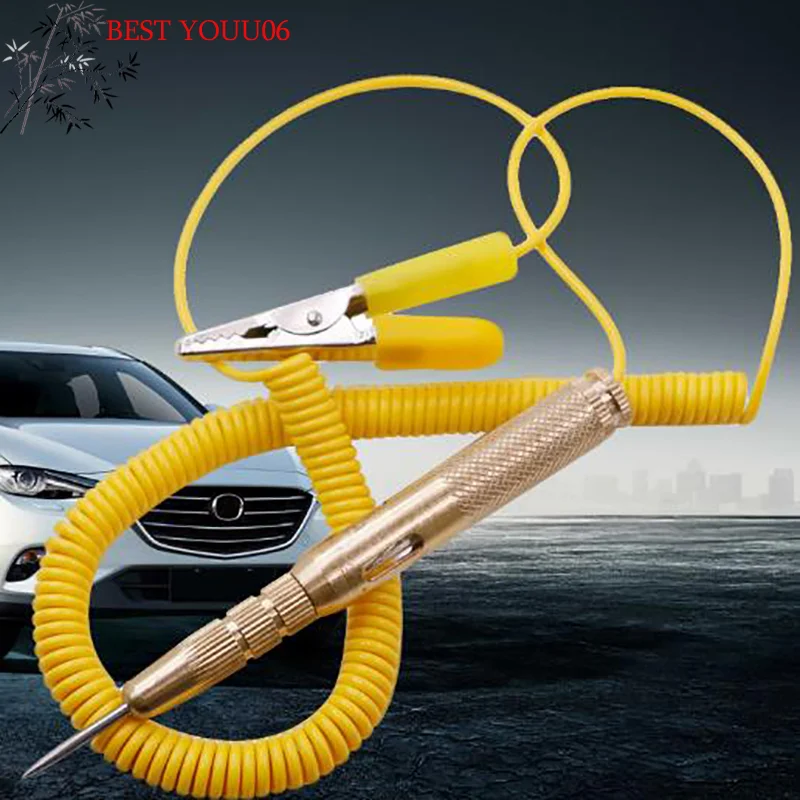 Hot Diagnostic Tools DC 6V 12V 24V Copper Auto Car Light Circuit Tester Lamp Voltage Test Pen Detector Probe Light System Test