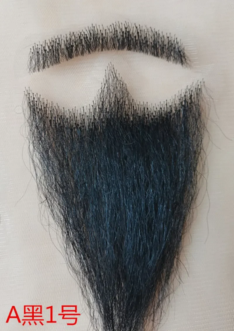 Aangepaste handgemaakte anime cosplay accessoires zwart wit sikje baard film partij Halloween kerst spel cosplay prop