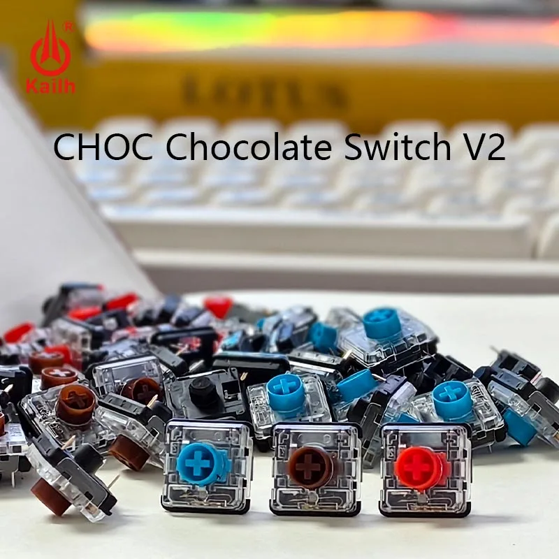 Kailh 1353 CHOC Chocolate interruptor bajo disparador rápido lineal rojo táctil azul marrón Teclado mecánico HITBOX interruptores bajos