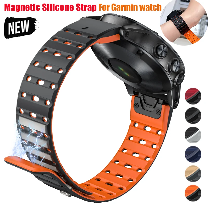 QuickFit 22mm Silikonarmband für Garmin Fenix 8 47mm Fenix 7 Pro Denscent G1 Armband für Garmin Forerunner 965 955 Correa