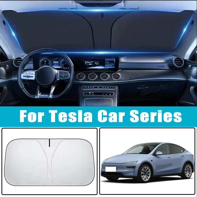 

Car Windshield Sunshade for Tesla Model 2 3 Y S X Cybertruck Front Window Sun Shade Heat Insulation Auto Accessories