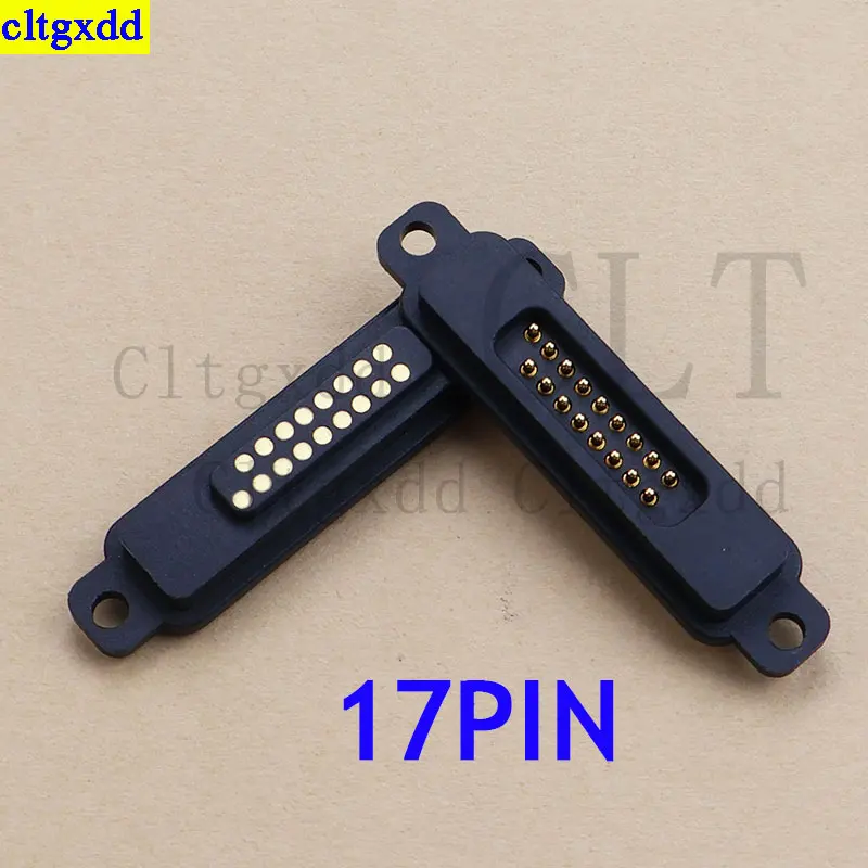 Cltgxdd 1set 13/14/15/16/17/18/19/20P waterproof magnetic connector with screw holes, 2A spring-loaded DC power socket