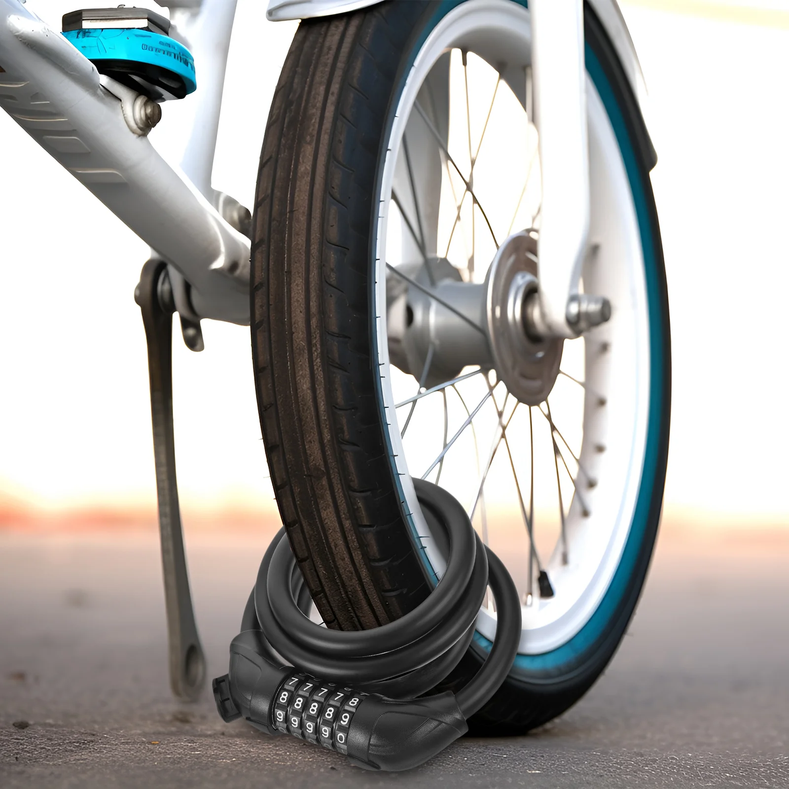 

Bicycle Lock Bike Supply with Key Chain Zinc Alloy Steel Anti-theft Cycling Safety