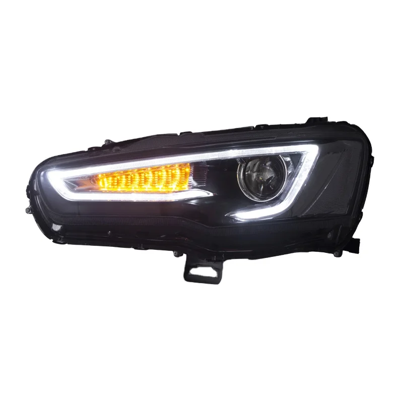 VLAND Factory LED Headlight Head Lamp Sequentail Demon Eyes 2008-2017 for Galant/Lancer Fortis Hatchback Lancer Head Lights