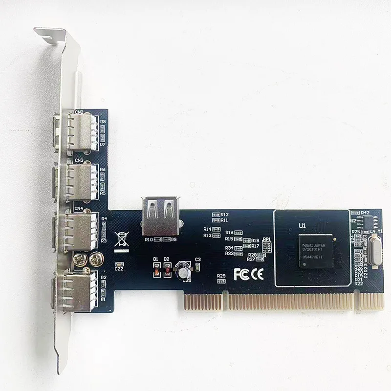 High Quality USB 2.0 4 Port 480Mbps High Speed VIA HUB PCI Controller Card Adapter PCI Cards