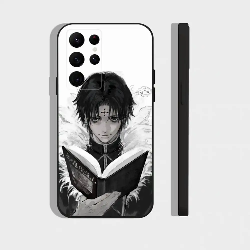 Funda de teléfono de dibujos animados K-Kuroro L-Lucilfer para Samsung S25, S24, S23, S22, S21, S20, Ultra, Plus, FE, funda suave negra