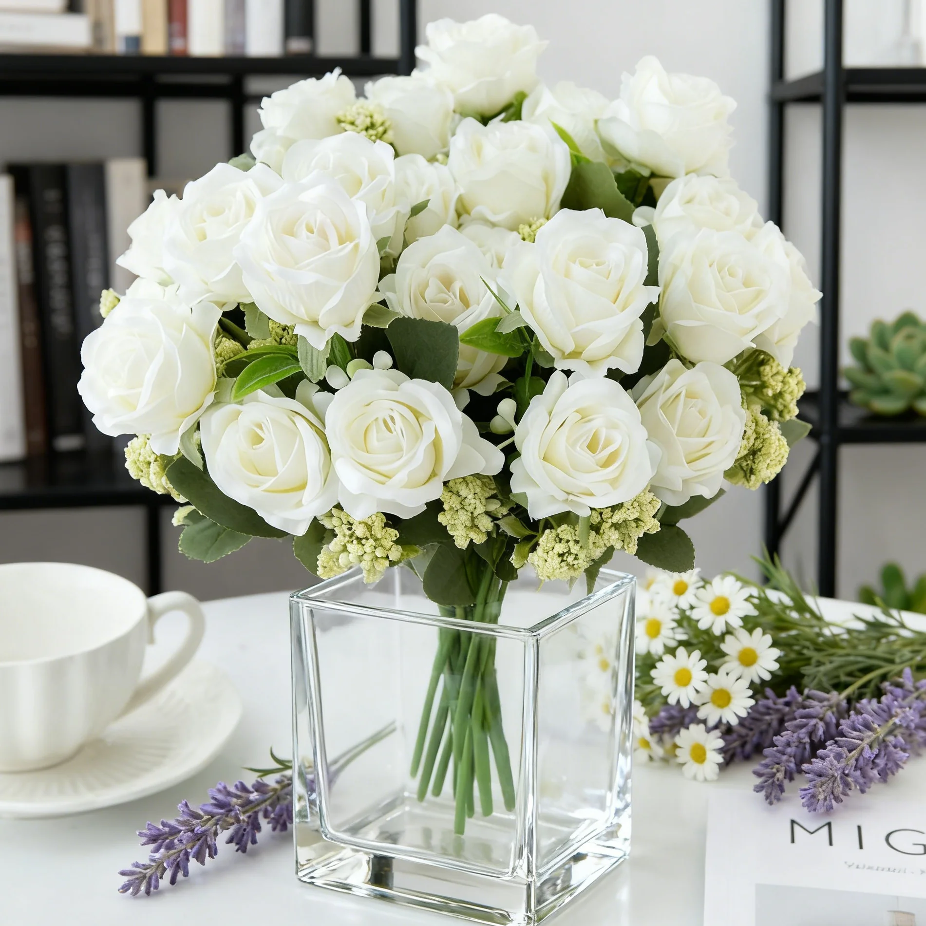 Künstliche Blumen Seide Rose Valentinstag Garten Hause Zimmer Tisch Vase Hochzeit Kranz Brautstrauß Decora Diy Geschenke Zubehör